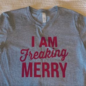 I am freaking merry Christmas holiday tshirt